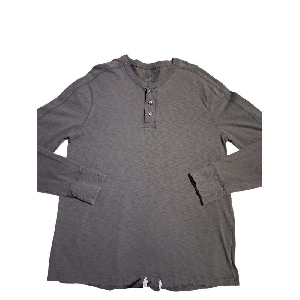 Converse One Star Mens size Large Grungecore Henley Tee Alternative‎ Slub Cotton